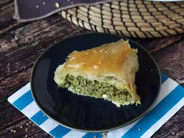 Receta Pastel griego de espinacas y queso feta (spanakopita)