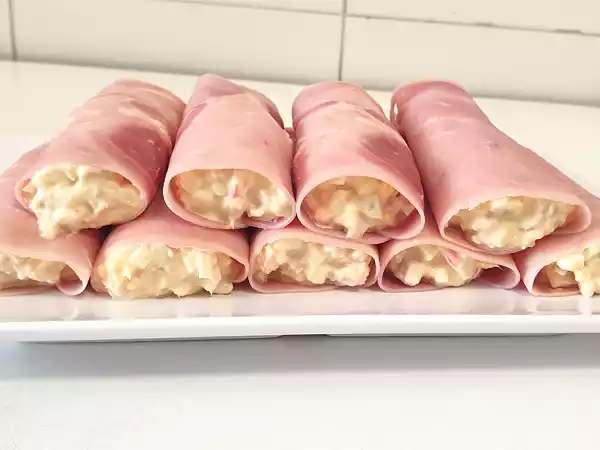 Receta Rollitos de jamón york