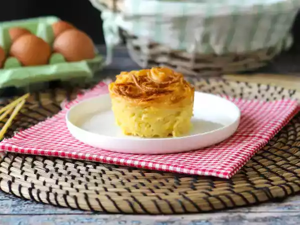 Receta Frittata de espaguetis en freidora de aire