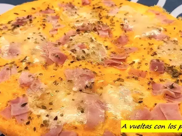 Receta Torti-pizza de jamón y queso
