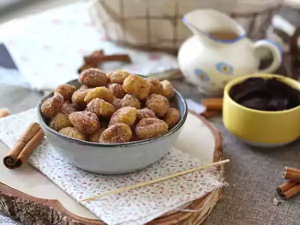 Receta Ñoquis dulces en freidora de aire. una idea original para un snack sorprendente
