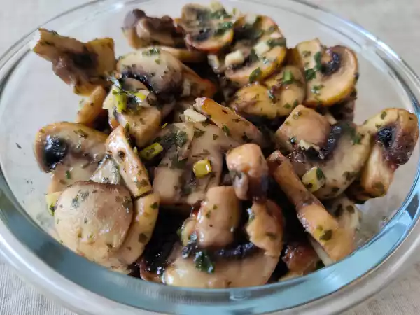 Receta Champiñones al ajillo en freidora de aire