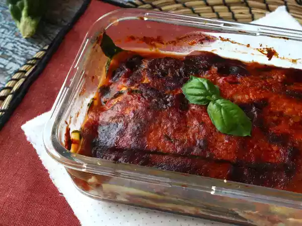 Receta Parmigiana de calabacín en freidora de aire, receta italiana fácil y ligera