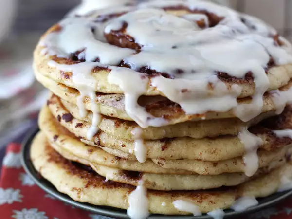 Receta Pancakes de canela estilo cinnamon roll