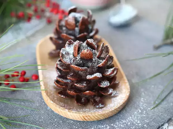 Receta Piñas navideñas de brownie de chocolate: el postre fácil y original que conquista en navidad