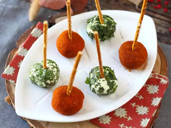 Receta Bolitas de queso con ricotta y parmesano, un aperitivo fácil y vistoso que se prepara en minutos