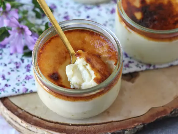 Receta Crema de huevo y vainilla, tipo flan, en freidora de aire