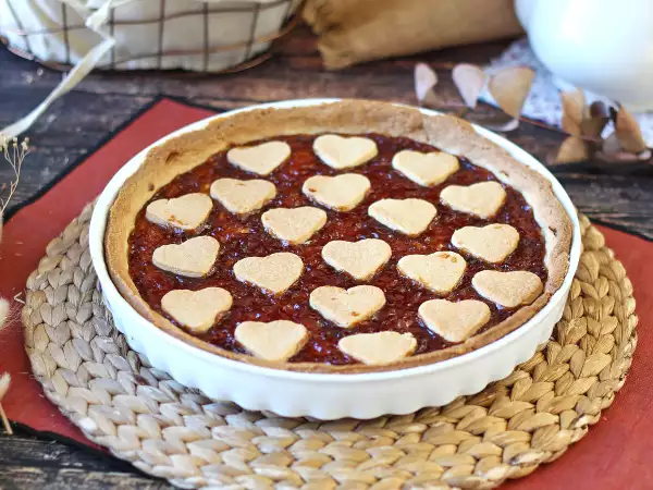 Receta Crostata italiana de mermelada de fresa, el postre perfecto para san valentín