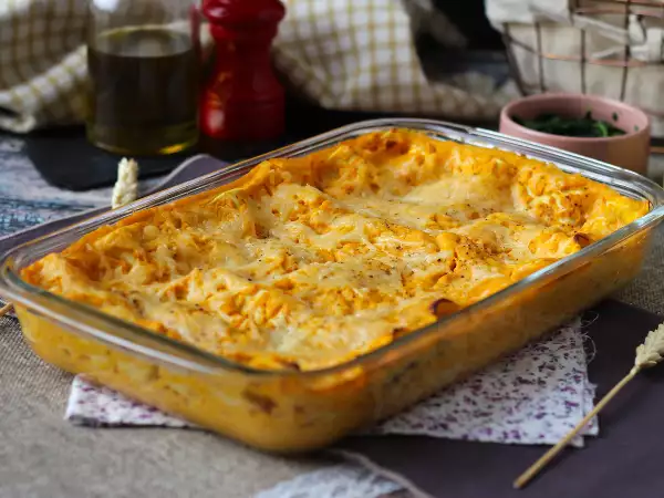 Receta Lasaña de calabaza, espinacas y ricotta