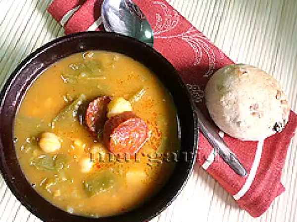 Receta Caldo gallego de frijoles