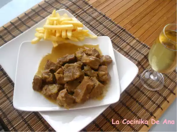 Receta Carne en salsa al vino fino