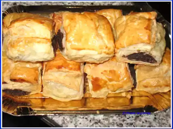 Receta Cañas de chocolate y cañas de crema