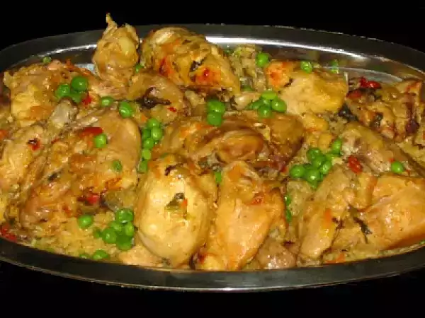 Receta Pollo arvejado