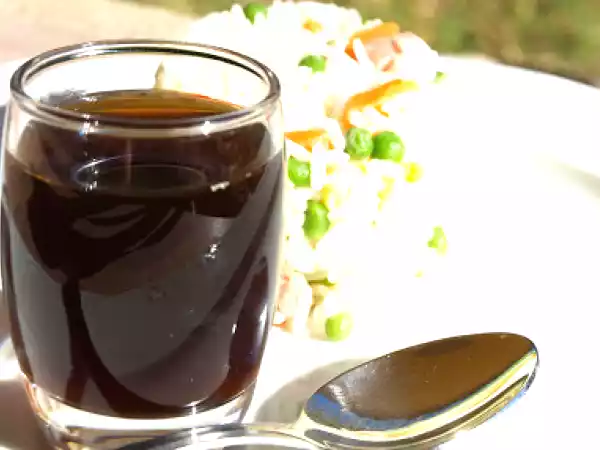 Receta Arroz tres delicias con salsa de soja