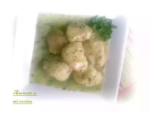 Receta Cocochas de rape en salsa verde