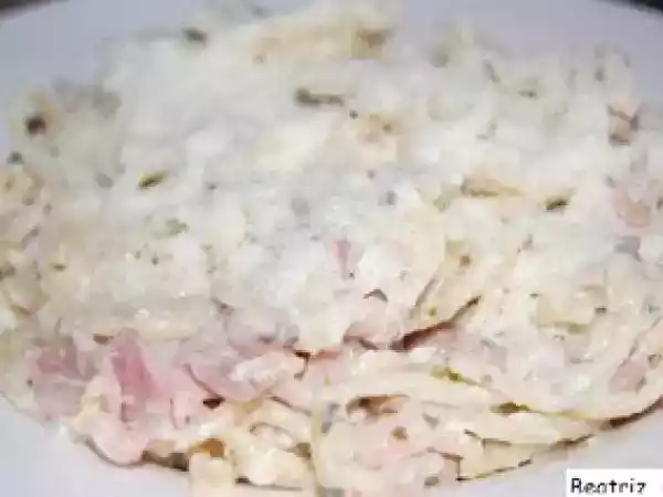 Receta Espaguetis carbonara express