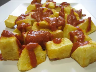 Receta Patatas confitadas con salsa brava