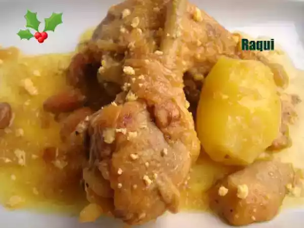 Receta Pollo de corral en pepitoria