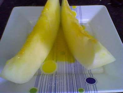 Receta Melon caliente con reduccion de naranja