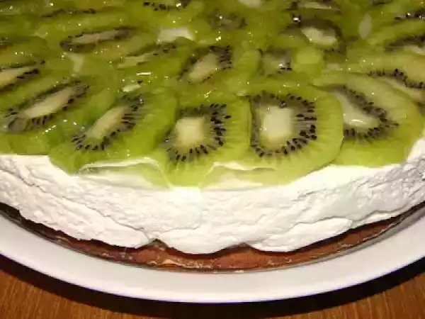 Receta Tarta con kiwis y crema de ricotta