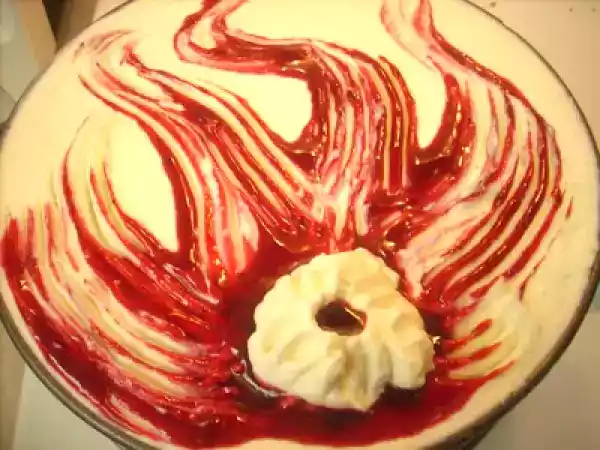 Receta Pastel de nata con coulis de frutos del bosque (sin huevo)