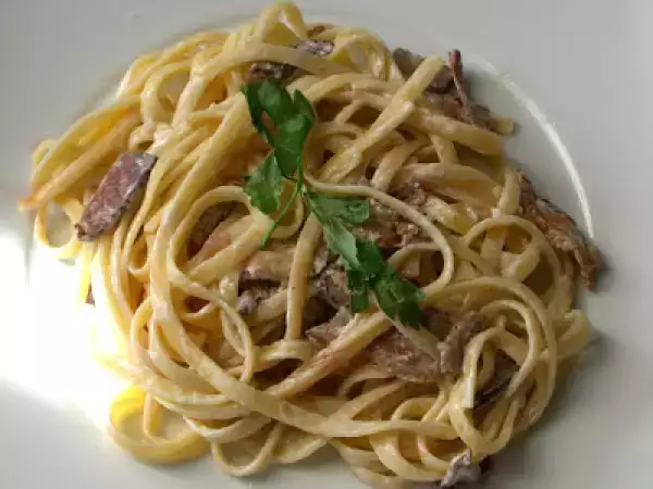 Receta Cintas con setas a la salsa de oporto (por nacho)