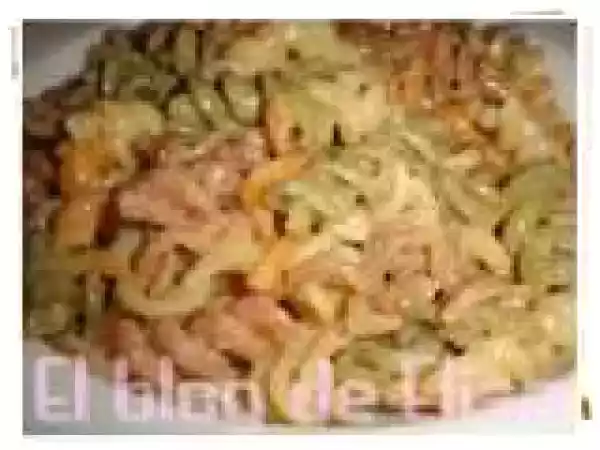 Receta Espirales con roquefort