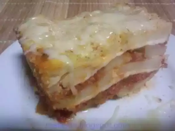 Receta Patatas por capas o lasaña pobre