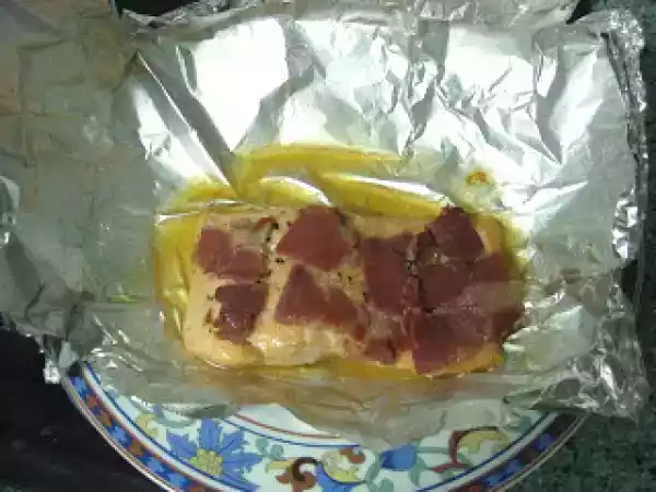 Receta Trucha con jamón al papillot