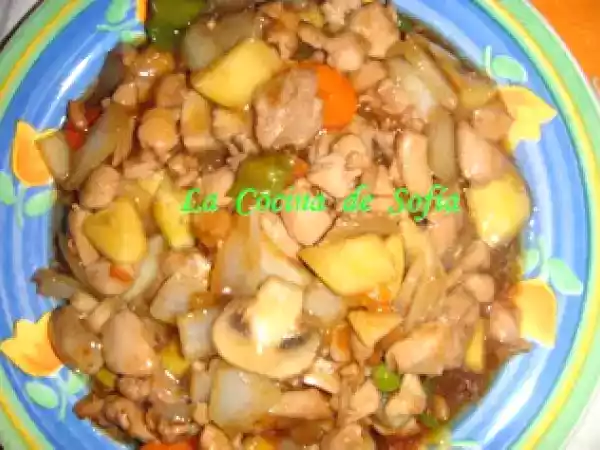 Receta Pollo con almendras (china)