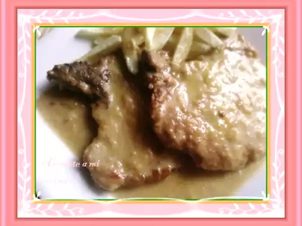 Receta Chuletas de cerdo con salsa al whisky