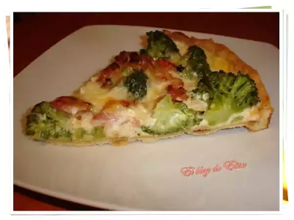 Receta Quiche de beicon y brócoli
