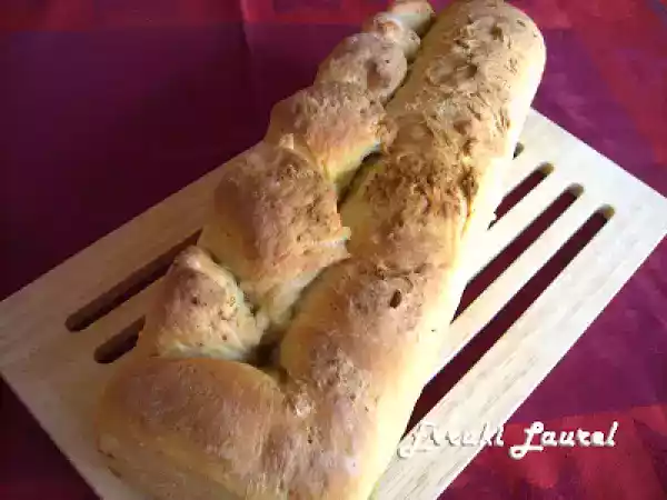Receta Pan relleno de jamón y pesto