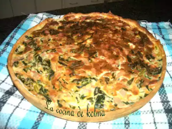 Receta Quiche de espinacas y jamon