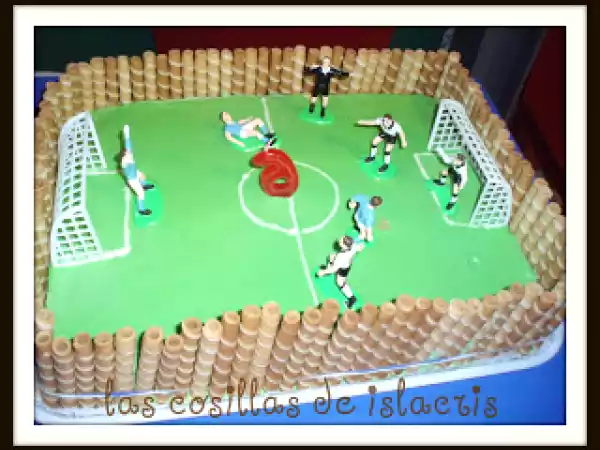 Receta Tarta campo de fútbol
