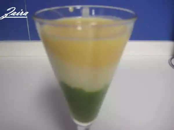 Receta Crema de verduras de tres colores