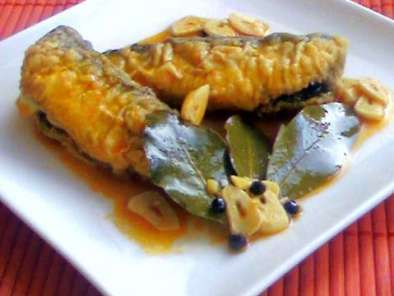 Receta Escabeche sencillo: sardinas en escabeche y ensalada