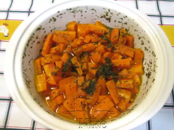 Receta Zanahorias de guarnición al microondas