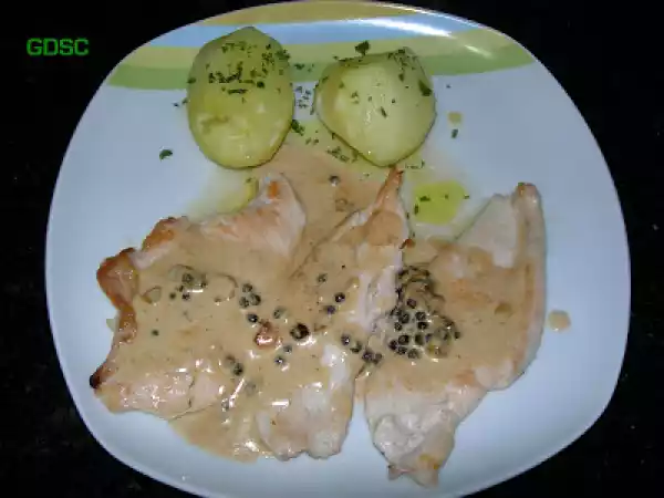 Receta Filetes de pollo a la pimienta