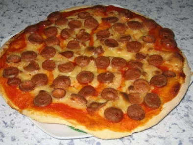 Receta Pizza de salchichas