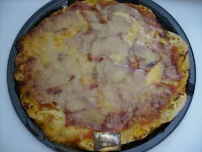 Receta Pizza de jamón york y queso