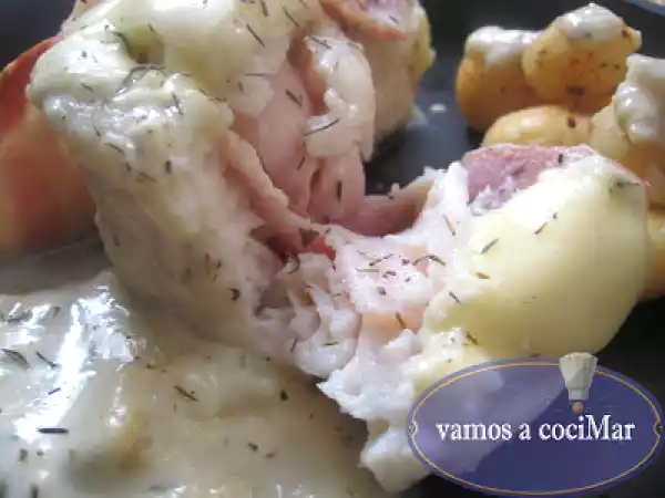 Receta Rollitos de pescado con salsa de queso