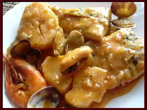 Receta Castañeta en salsa de marisco