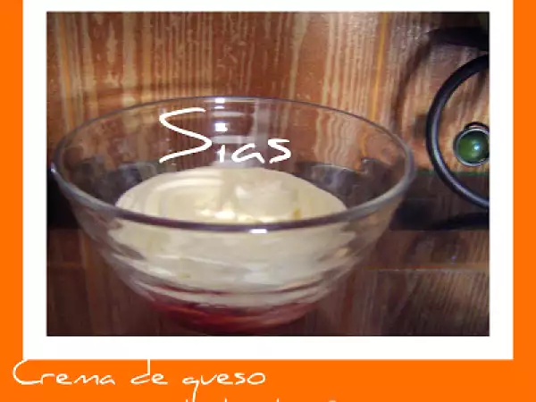 Receta Crema de queso y mermelada de fresas