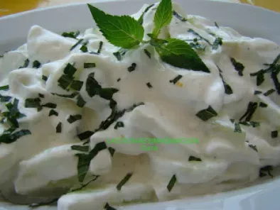 Receta Ensalada de pepino, yogur y menta