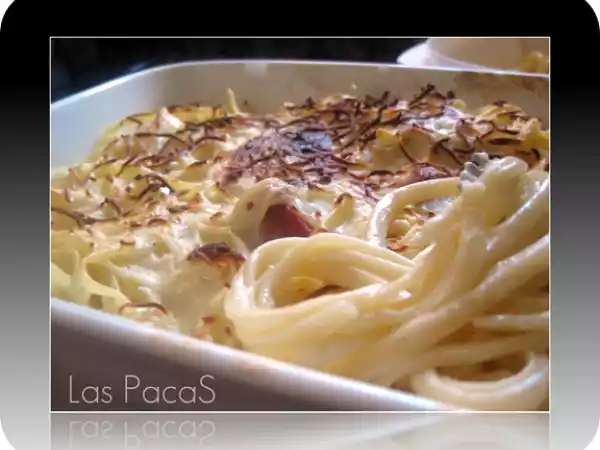 Receta Tallarines gratinados
