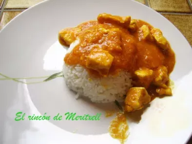 Receta Pechugas de pollo con salsa de coco y curry