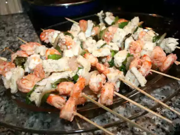 Receta Brochetas marineras