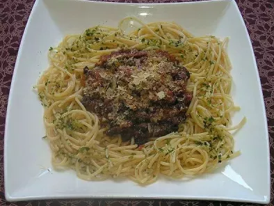 Receta Espaguetis con salsa de azuki