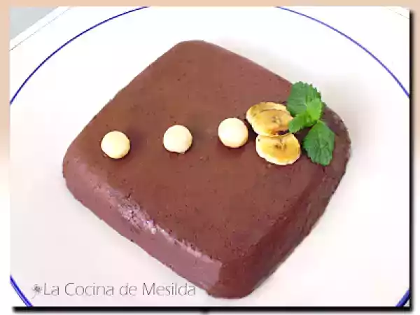 Receta Semifrio de chocolate, platano y nueces de macadamia
